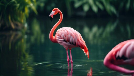 flamingos in the wild
