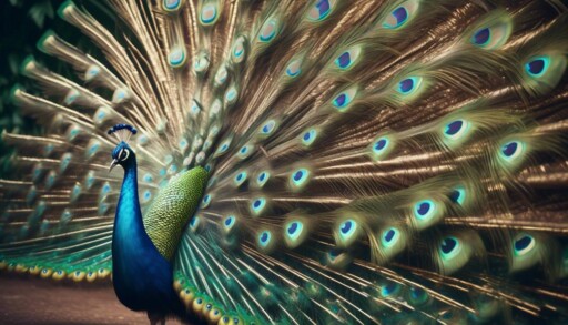 vibrant peacocks with elegant feathers