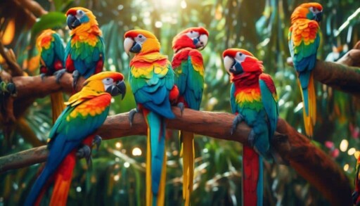 colorful talking pet birds
